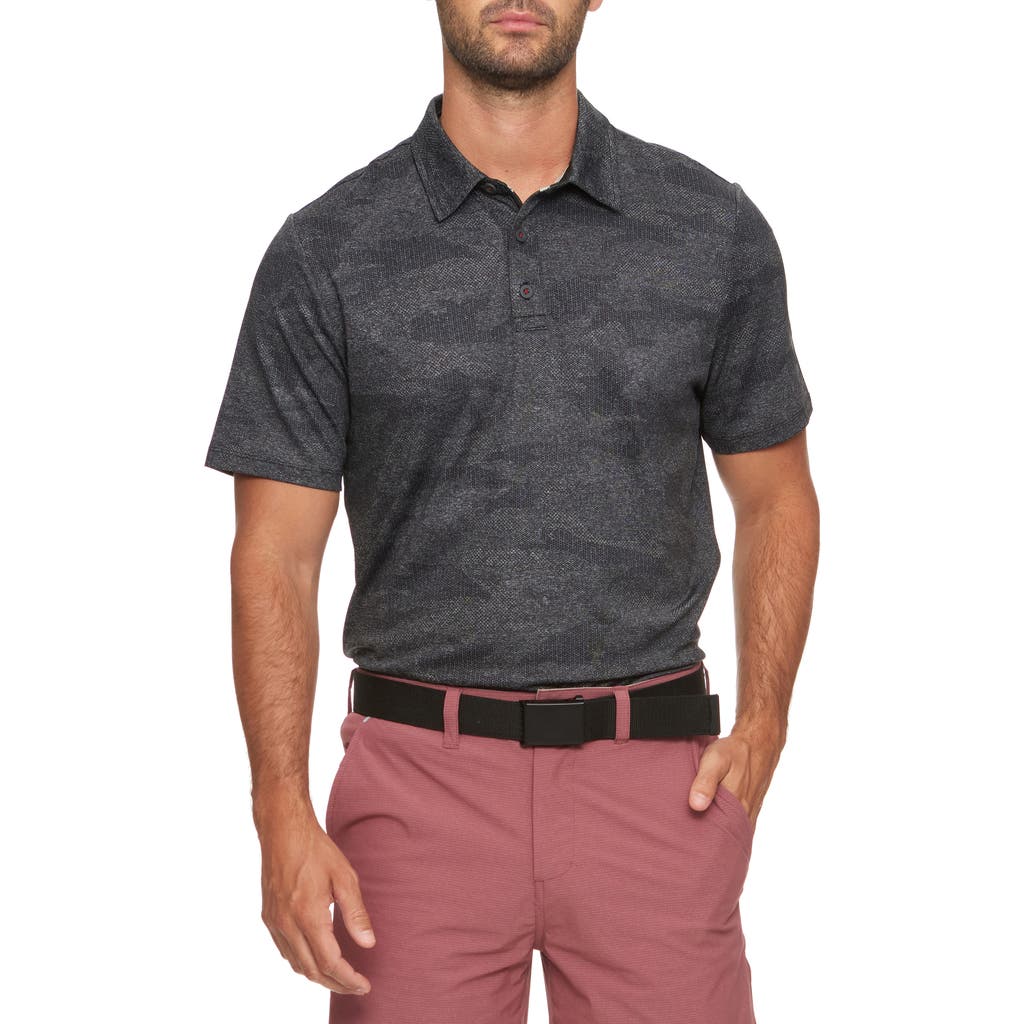 FLAG AND ANTHEM FLAG AND ANTHEM DESTIN CAMO DOT PERFORATED POLO