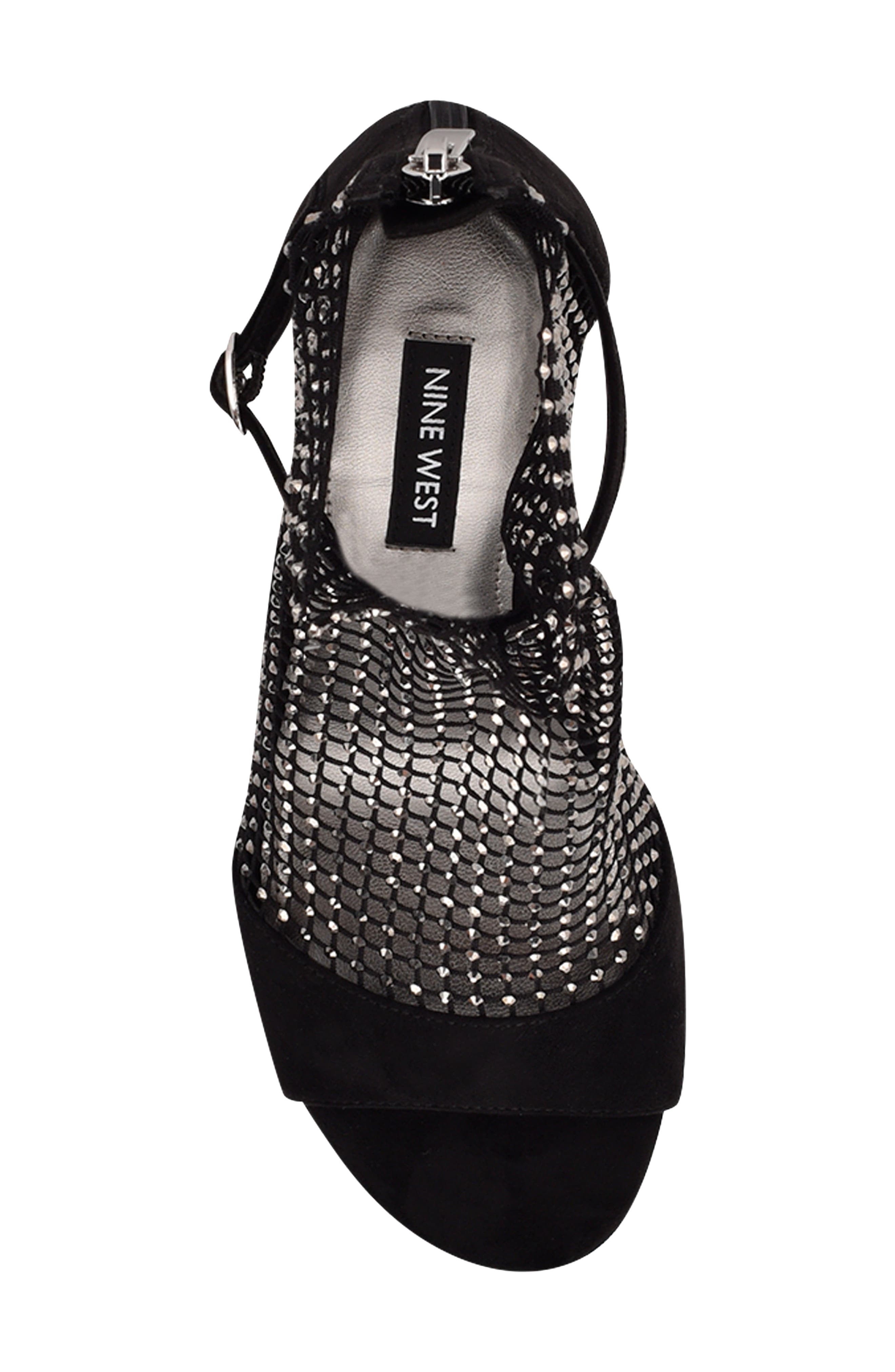 Nine West Imery Rhinestone Fishnet Bootie, Alternate, color, 