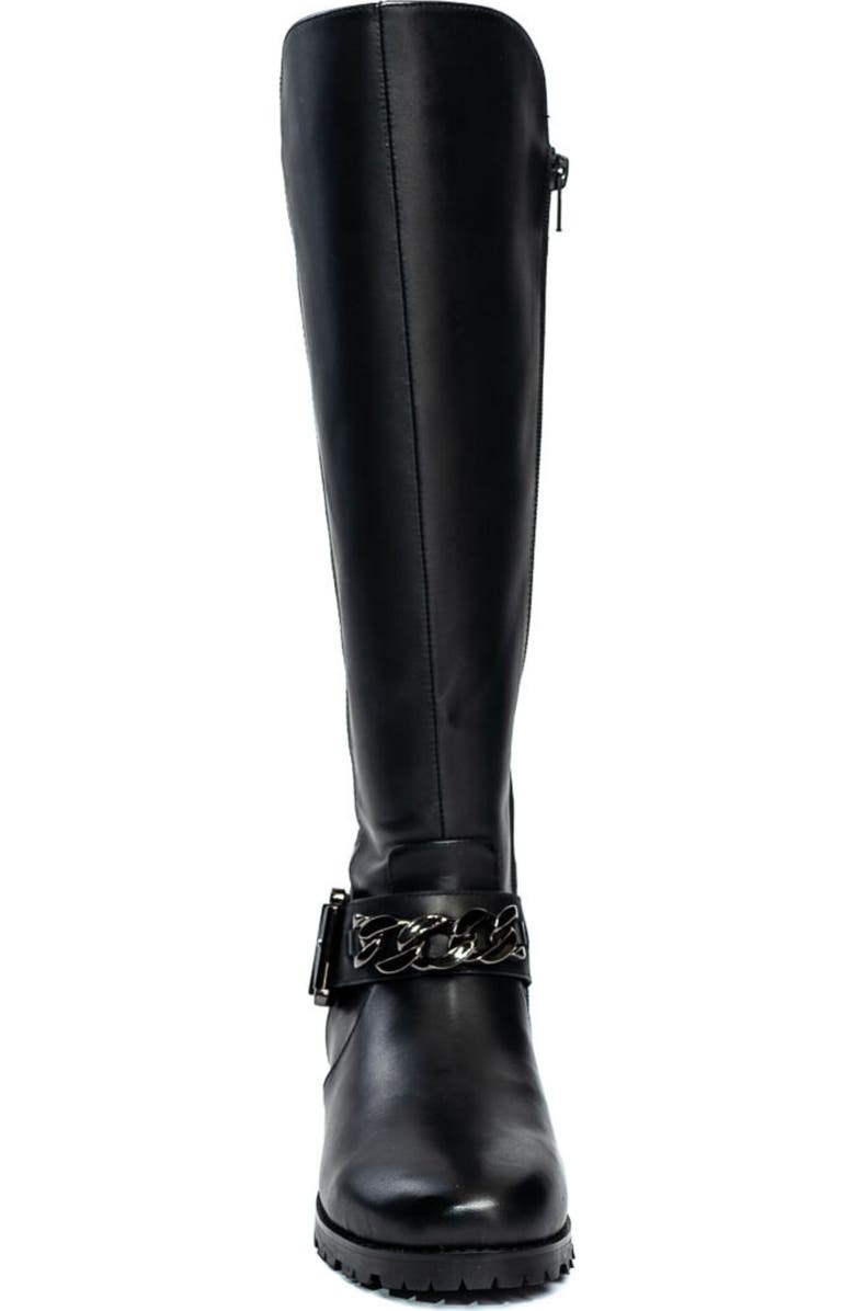 Allegra James Libby Leather Tall Moto Boot, Alternate, color,