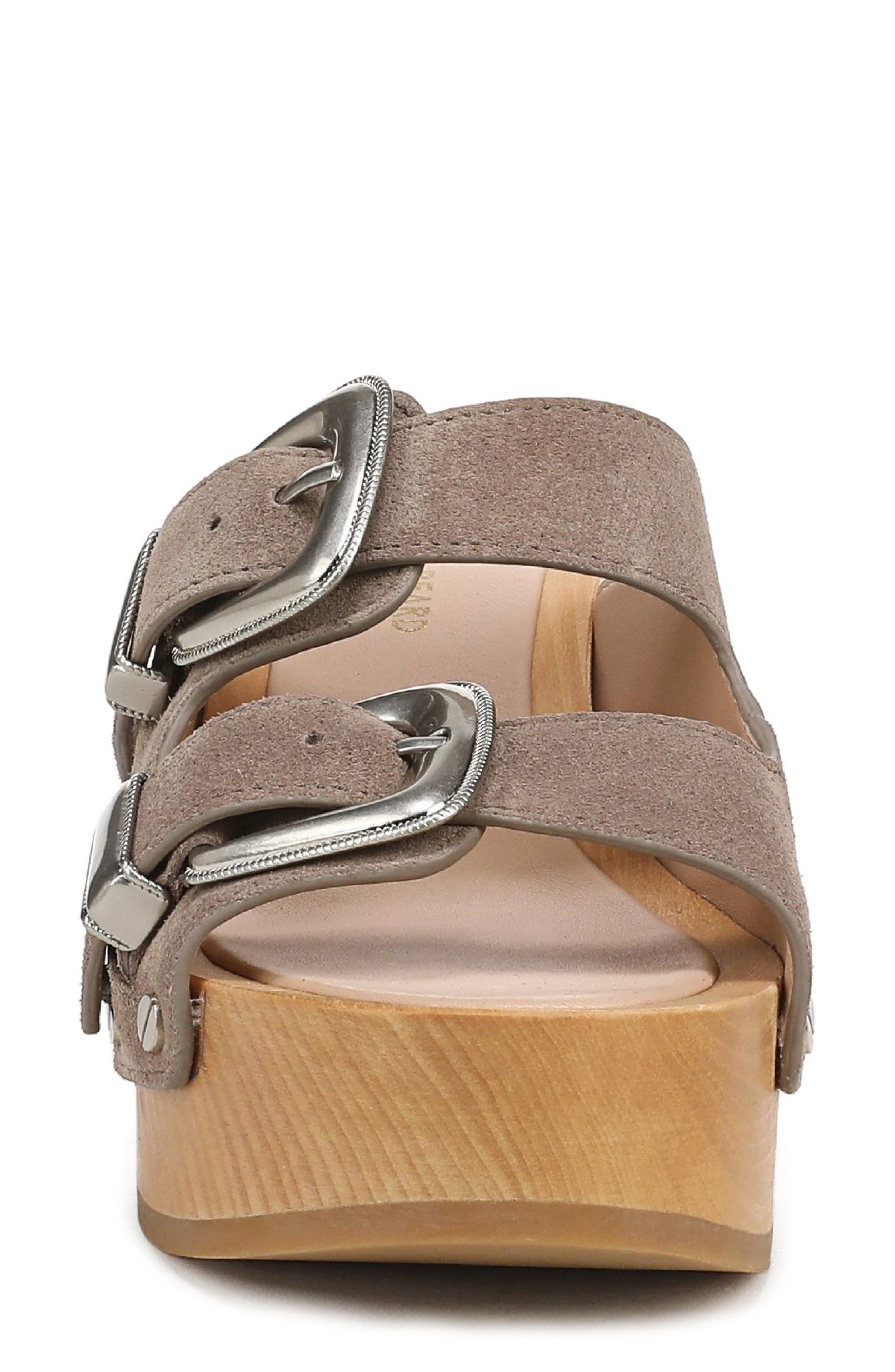 Halifax-2 Leather Slide Sandal, Alternate, color, BARK SUEDE