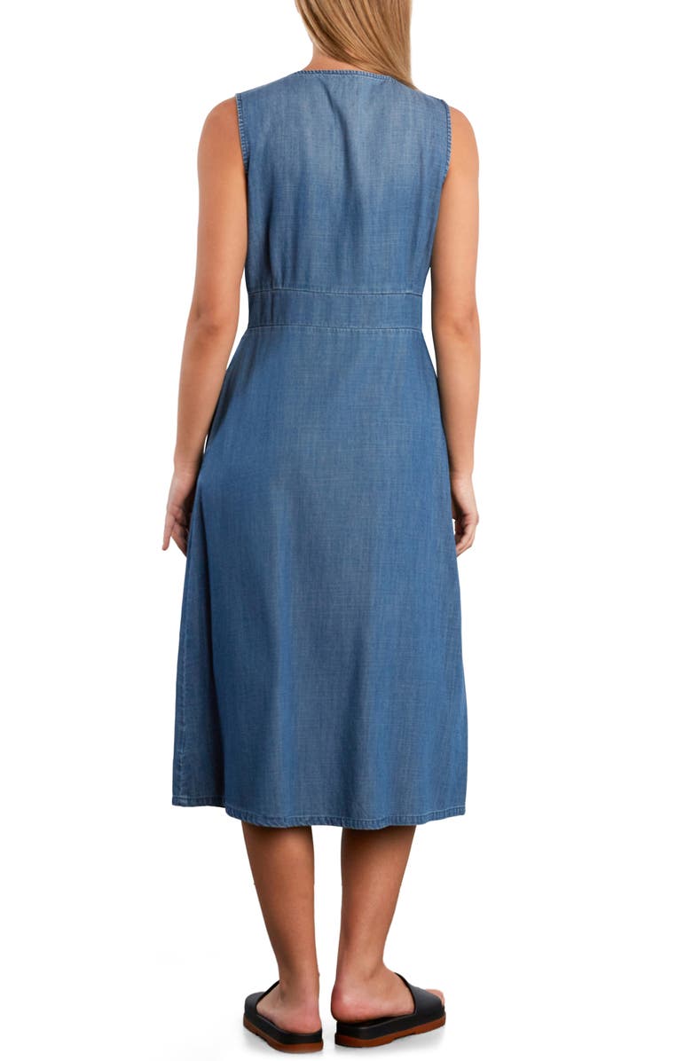 Wash Lab Denim Charlotte Denim Midi Dress, Alternate, color, Vintage Denim