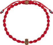 Karma and Luck Men's Hamsa Red String Bronze Charm Bracelet Guardian of Blessings