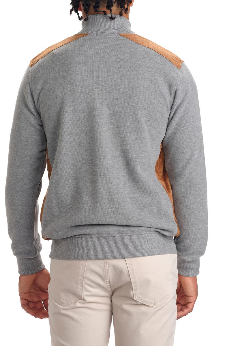 STUDIO GARNET LOS ANGELES Faux Suede Trim Jacket, Alternate, color, Platinum