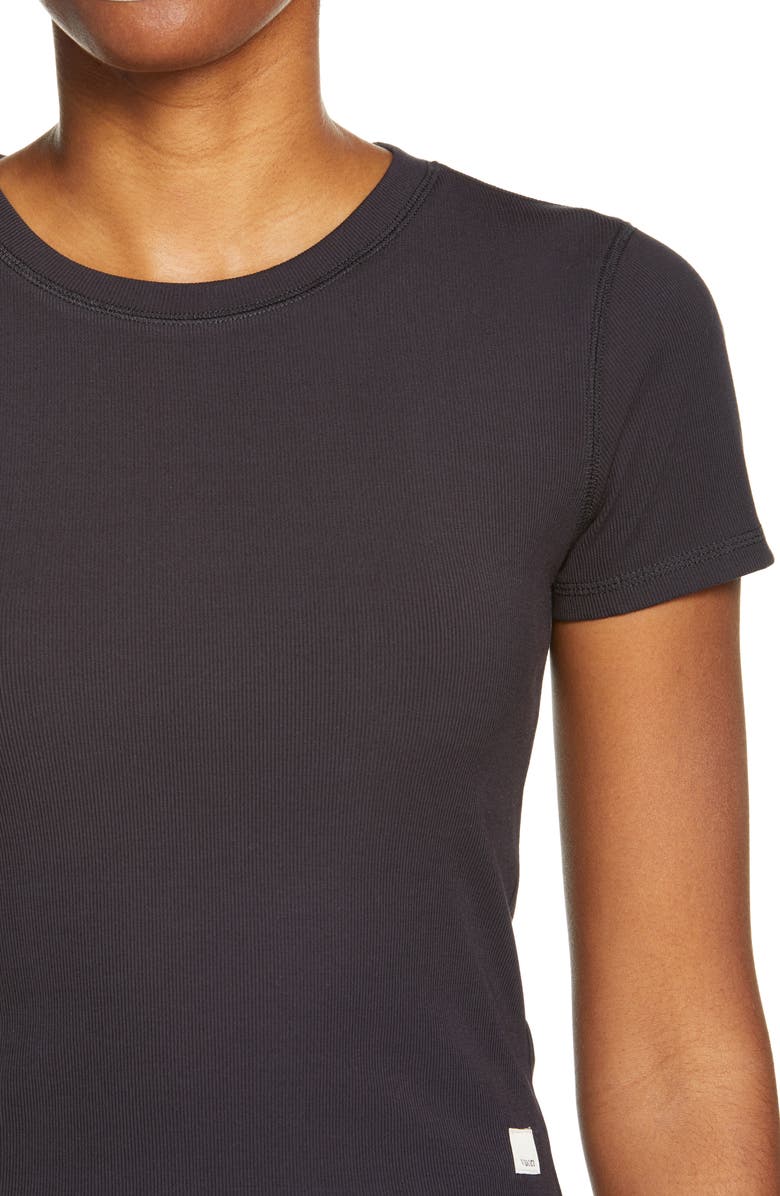 Vuori Pose Fitted Tee, Alternate, color, Black