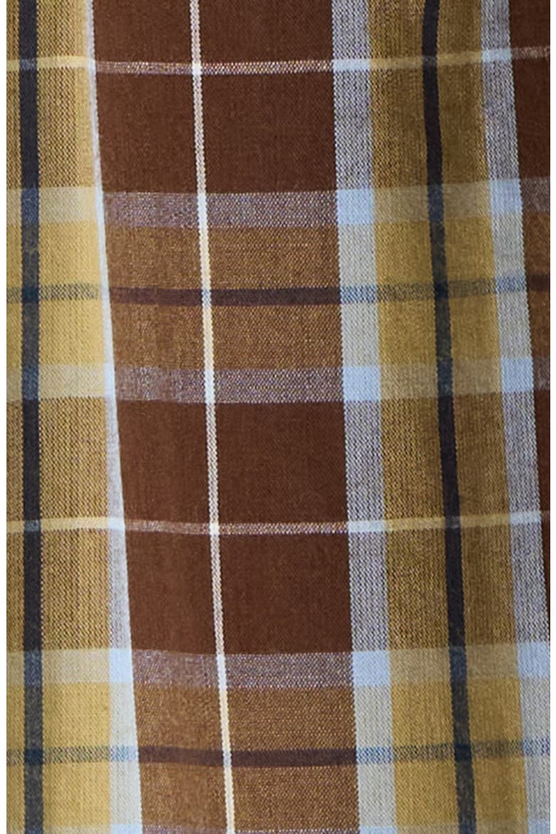 Emmy Check Organic Cotton Dress, Alternate, color, COCOA