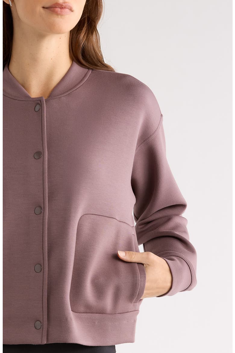 Ultra Luxe Snap Front Jacket, Alternate, color, GREY PLUM