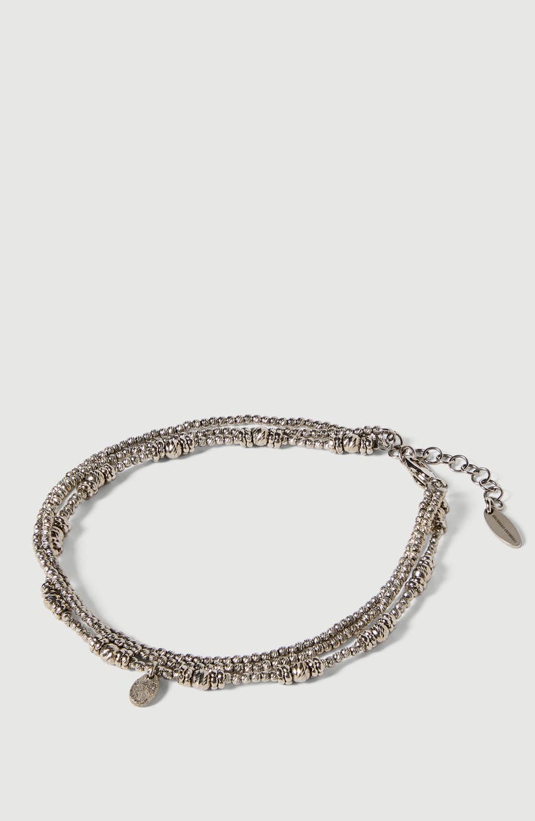 Brunello Cucinelli Sterling Silver anklet, Alternate, color, Silver