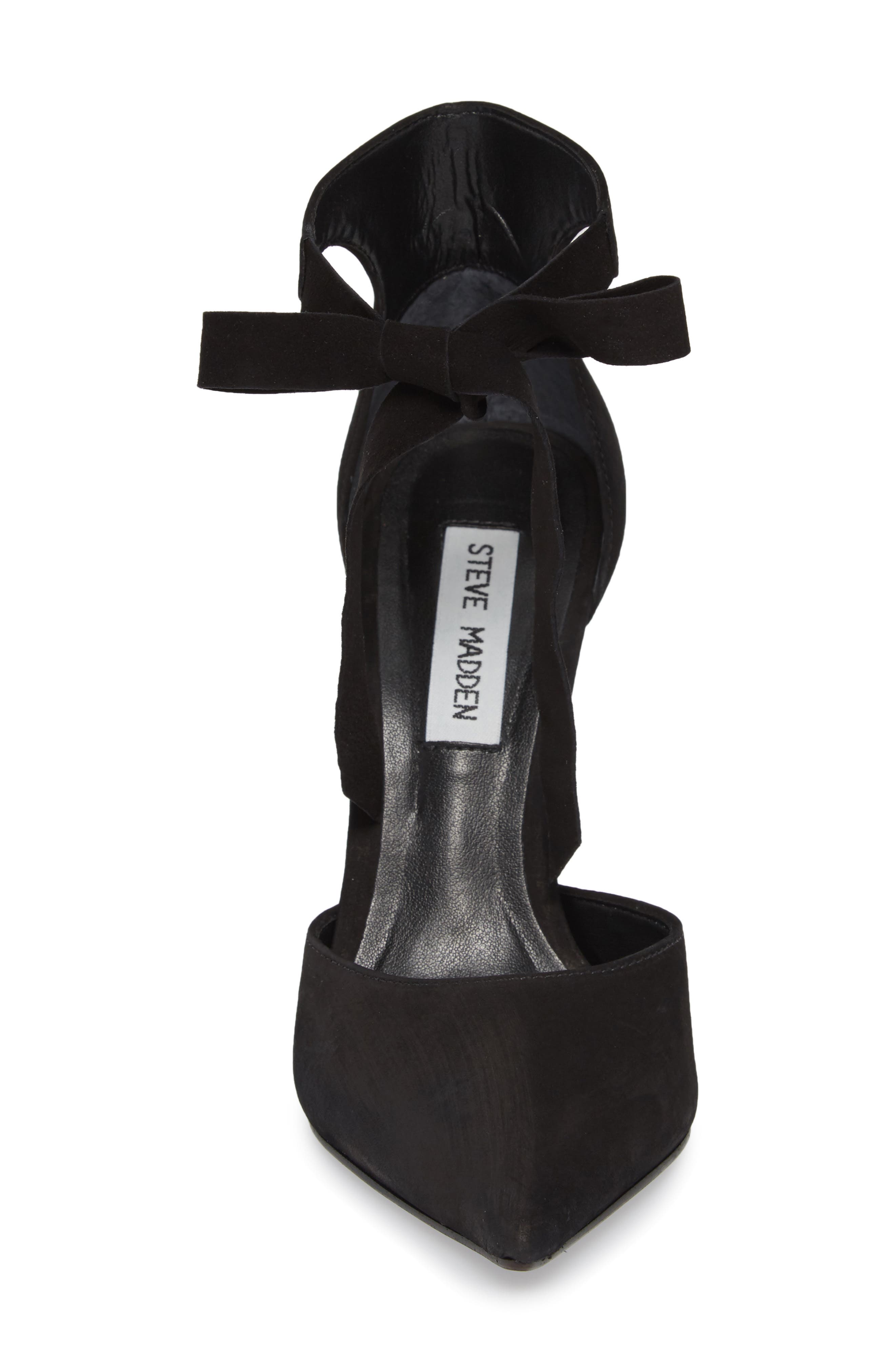 Heart Tie Pump, Alternate, color, BLACK NUBUCK