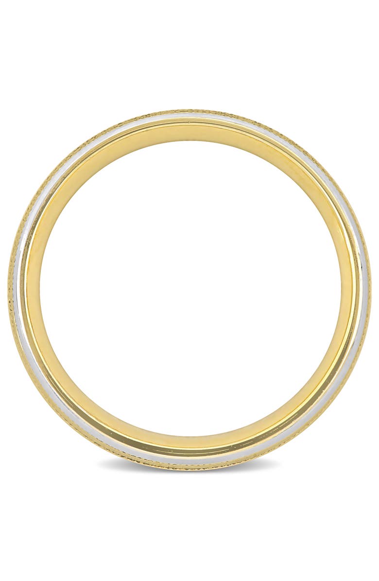 Julianna B. 6mm Textured Wedding Band 14k Two-Tone, Alternate, color, 14K Gold