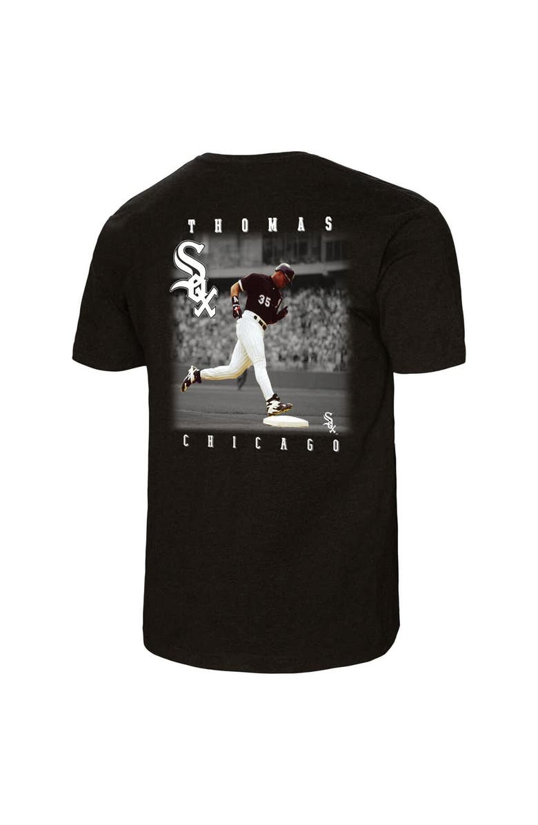 Mitchell & Ness Men's Mitchell & Ness Frank Thomas Black Chicago White Sox Legends Collection Vintage Logo T-Shirt, Alternate, color, Black