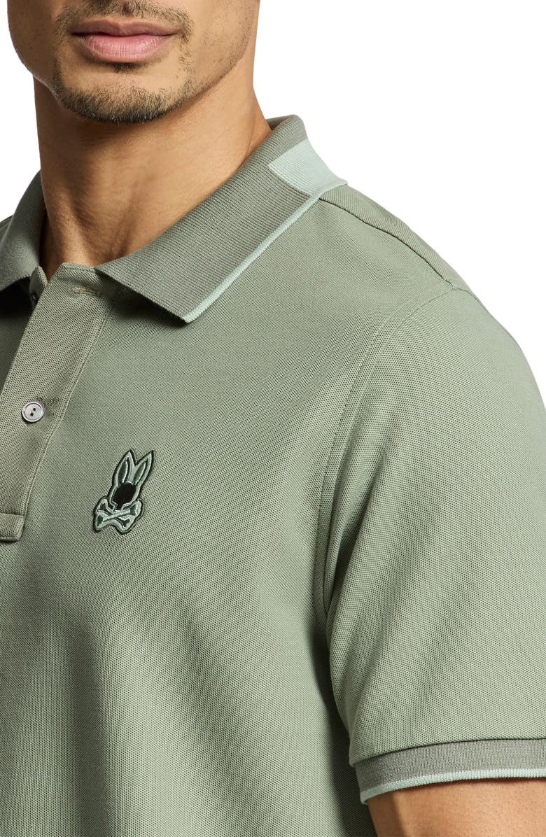 Psycho Bunny New Castle Slim Fit Piqué Polo, Alternate, color, Sea Spray