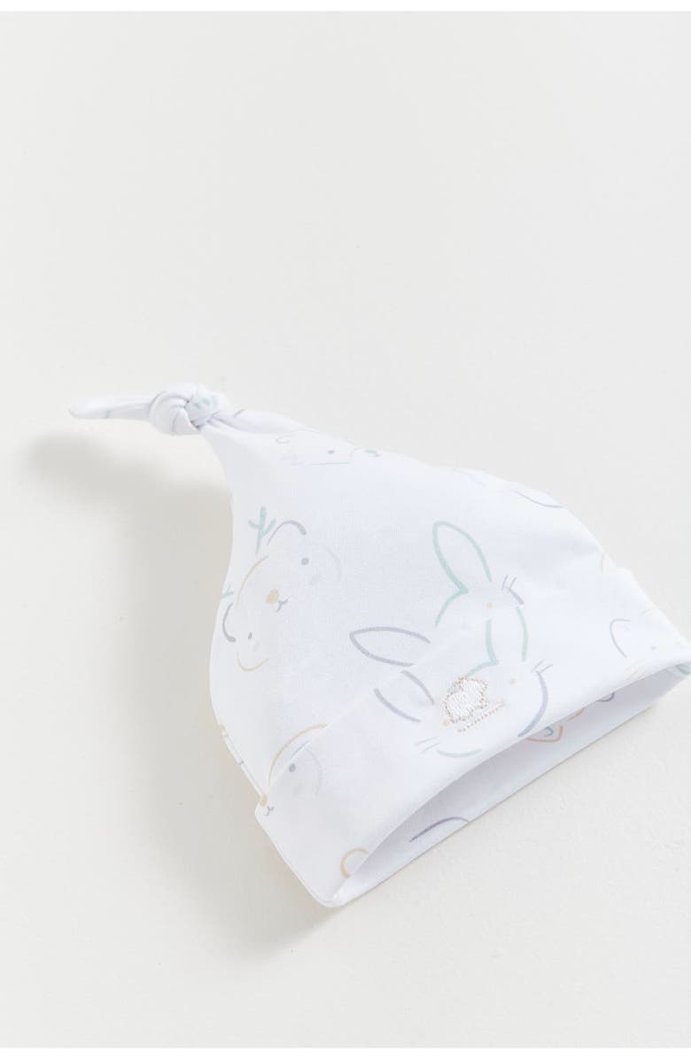 Babycottons Premium Pima Cotton Grey Knot Beanie For Infant, Alternate, color, Multicolor