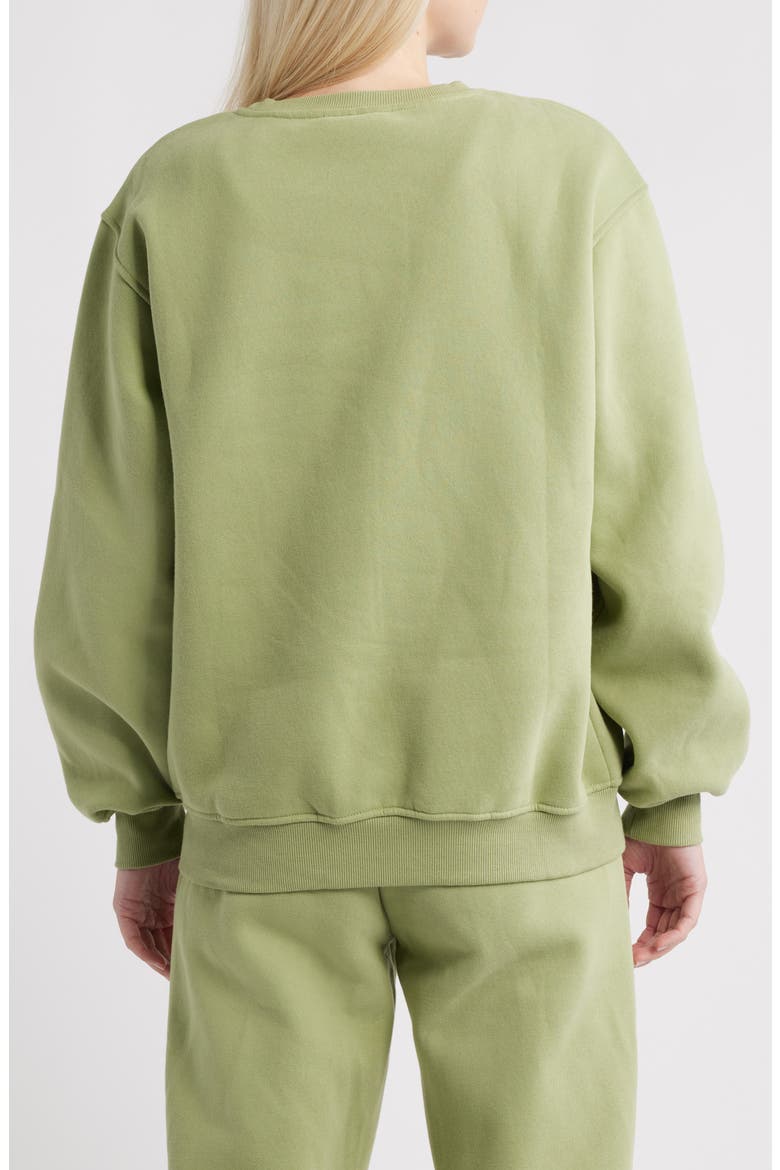 Cotton Blend Sweatshirt, Alternate, color, MATCHA