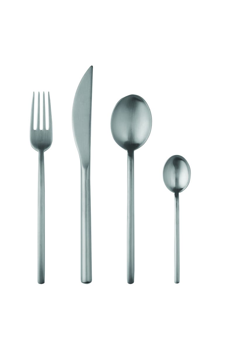 Mepra Due Flatware Set - 5 Pieces, Alternate, color, Ice Champagne