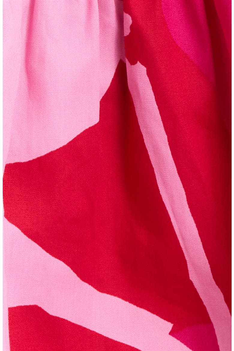 Mila Floral Print Tiered Dress, Alternate, color, MAGENTA-CHERRY