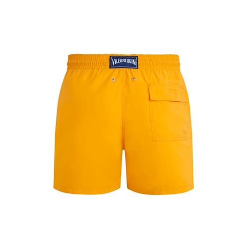 Vilebrequin Swim Shorts Starfish Art Water-reactive In Orange