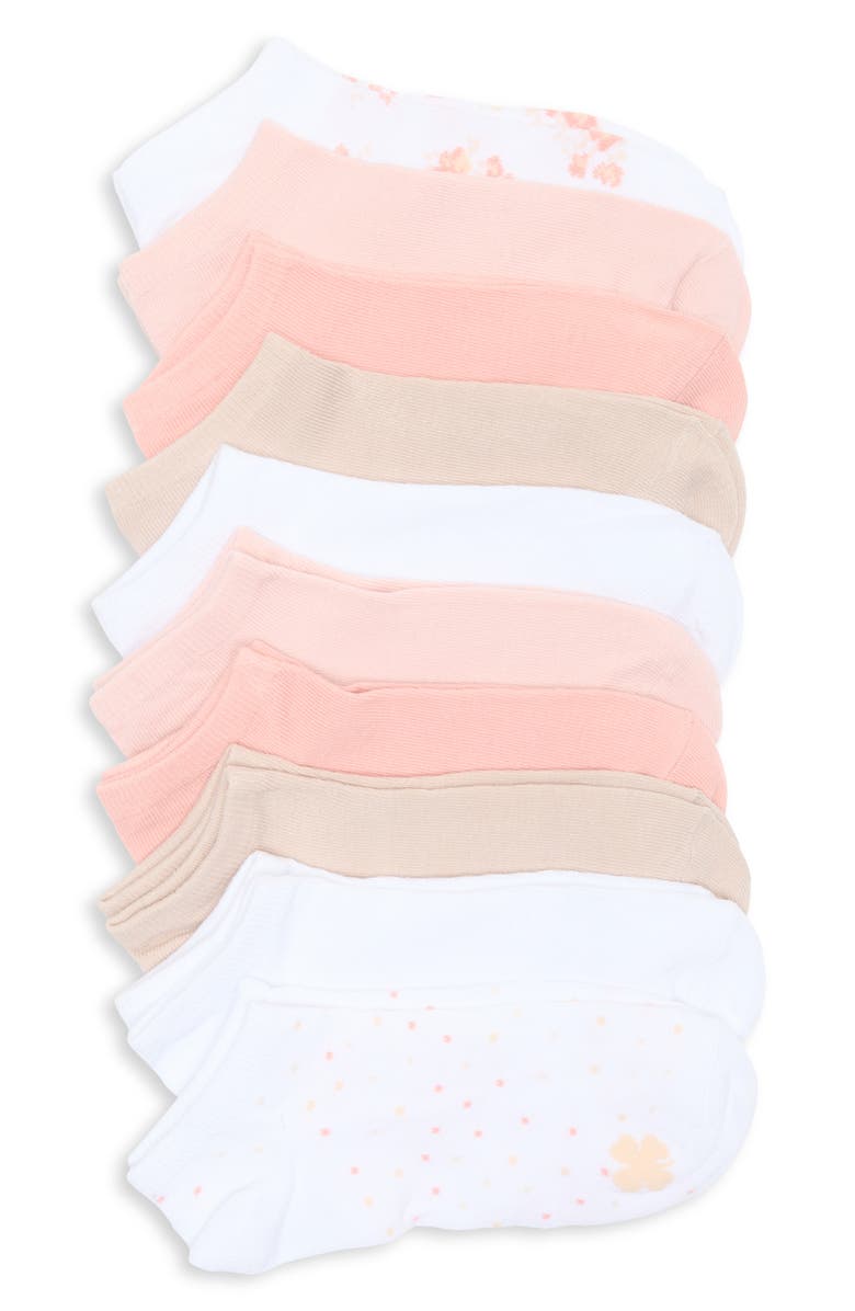 Lucky Brand 10-Pack Assorted Spring Floral No Show Socks, Main, color,