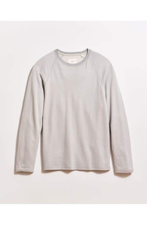 Long Sleeve Cotton & Modal Crewneck T-Shirt
