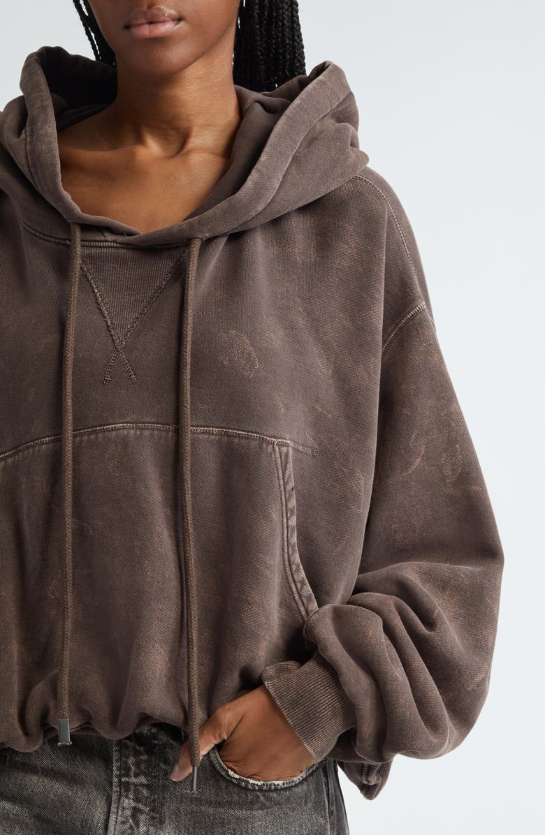 R13 Balloon Bubble Hem Cotton Hoodie, Alternate, color,