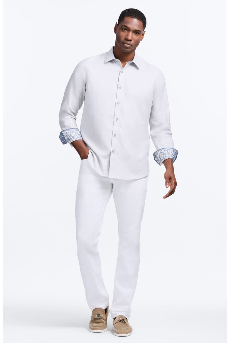 Charlton Button-Up Shirt, Alternate, color, LIGHT GREY