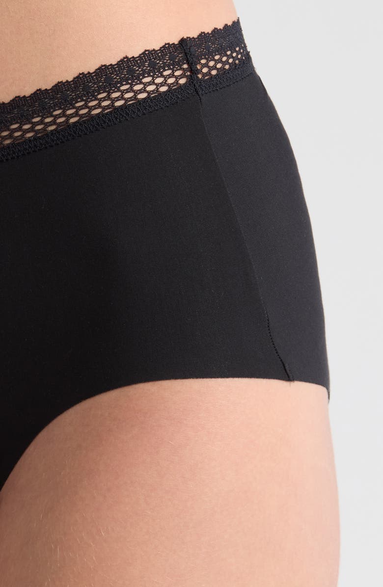 Chantelle Lingerie Cozy Chic Full Briefs, Alternate, color, Black