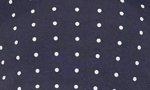 Princess Polly Drift Away Polka Dot Off-the-shoulder Cotton Top & Shorts Set In Blue