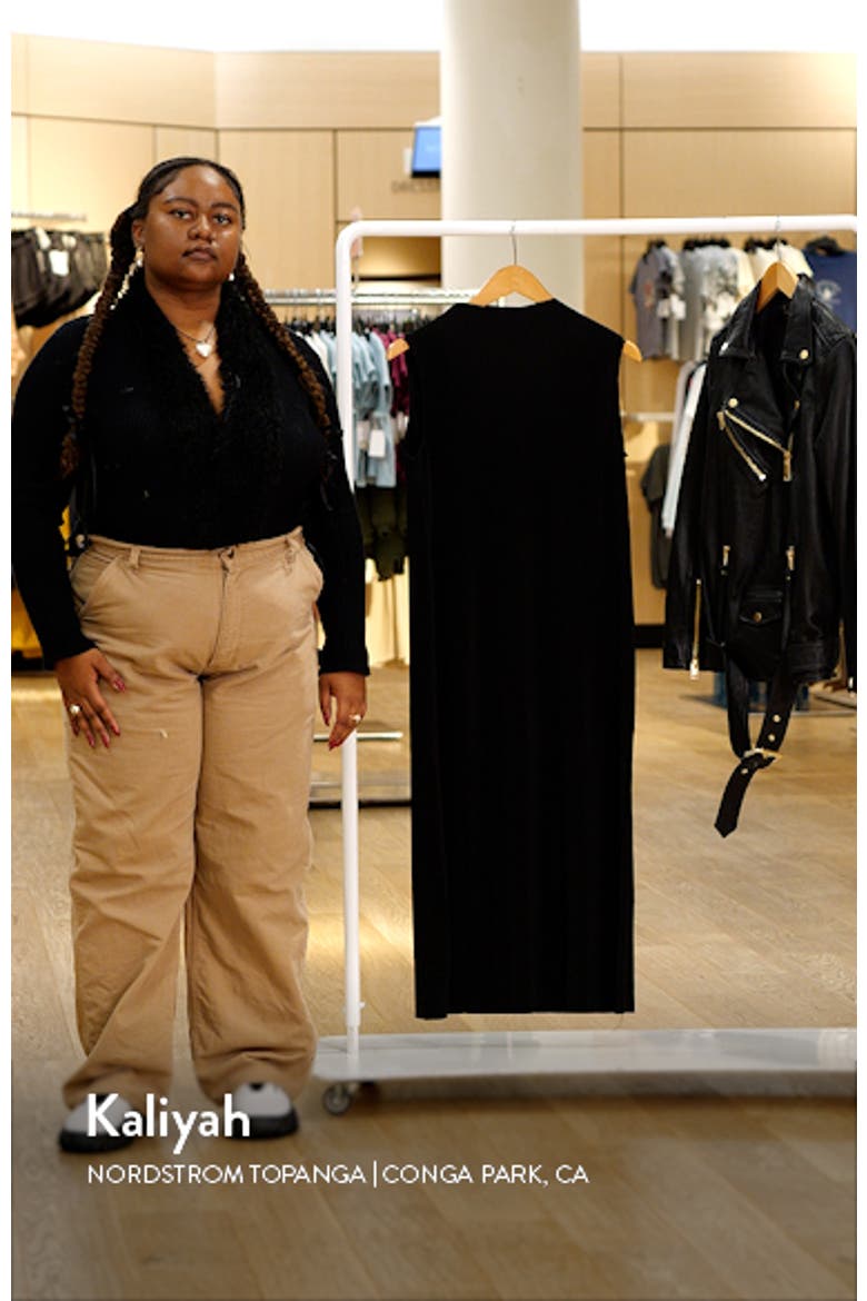 Funnel Neck Ribbed Midi Sweater Dress video