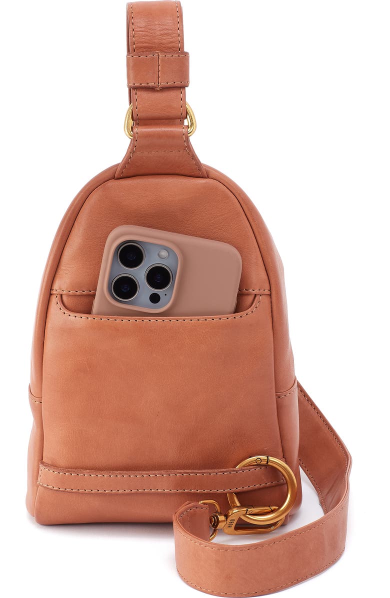 HOBO Fern Woven Leather Sling Bag, Alternate, color, Harvest Wheat