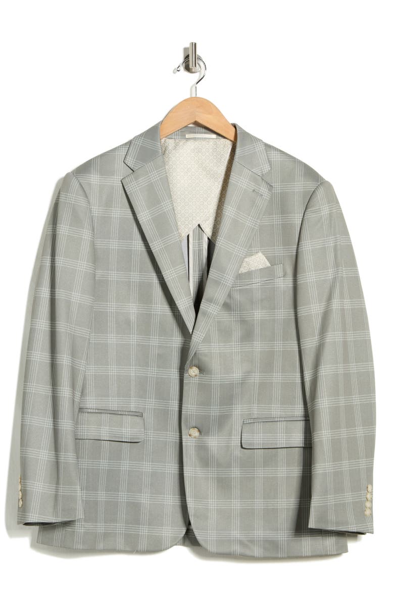 Duchamp Plaid Sport Coat, Main, color, Light Green