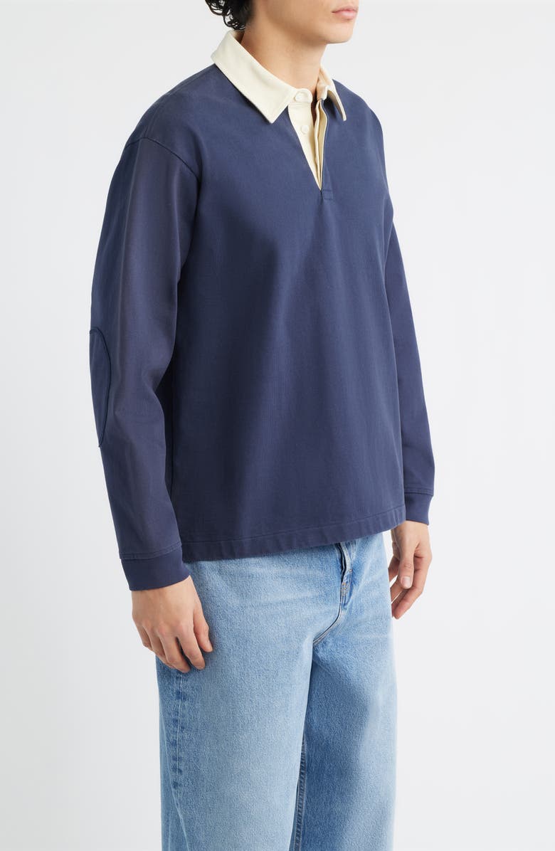 FRAME Cotton Rugby Polo, Alternate, color, Dark Navy