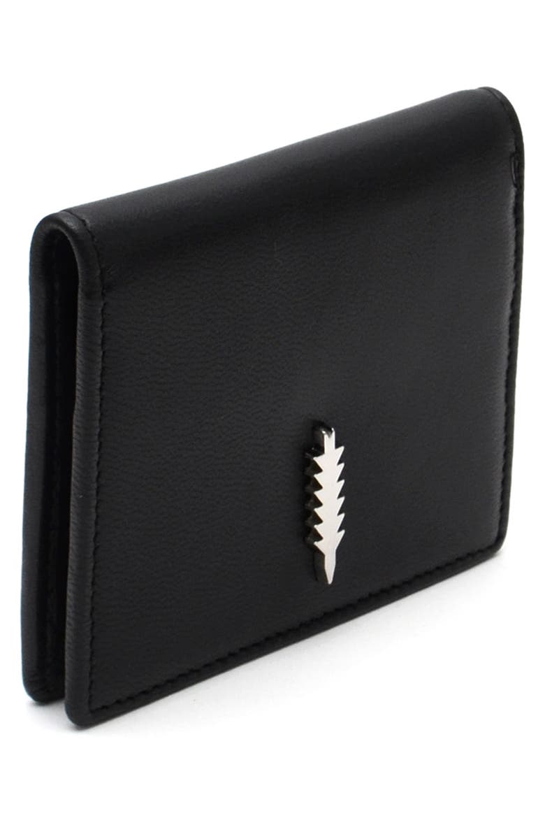 Cassie Leather Card Wallet, Alternate, color, BLACK