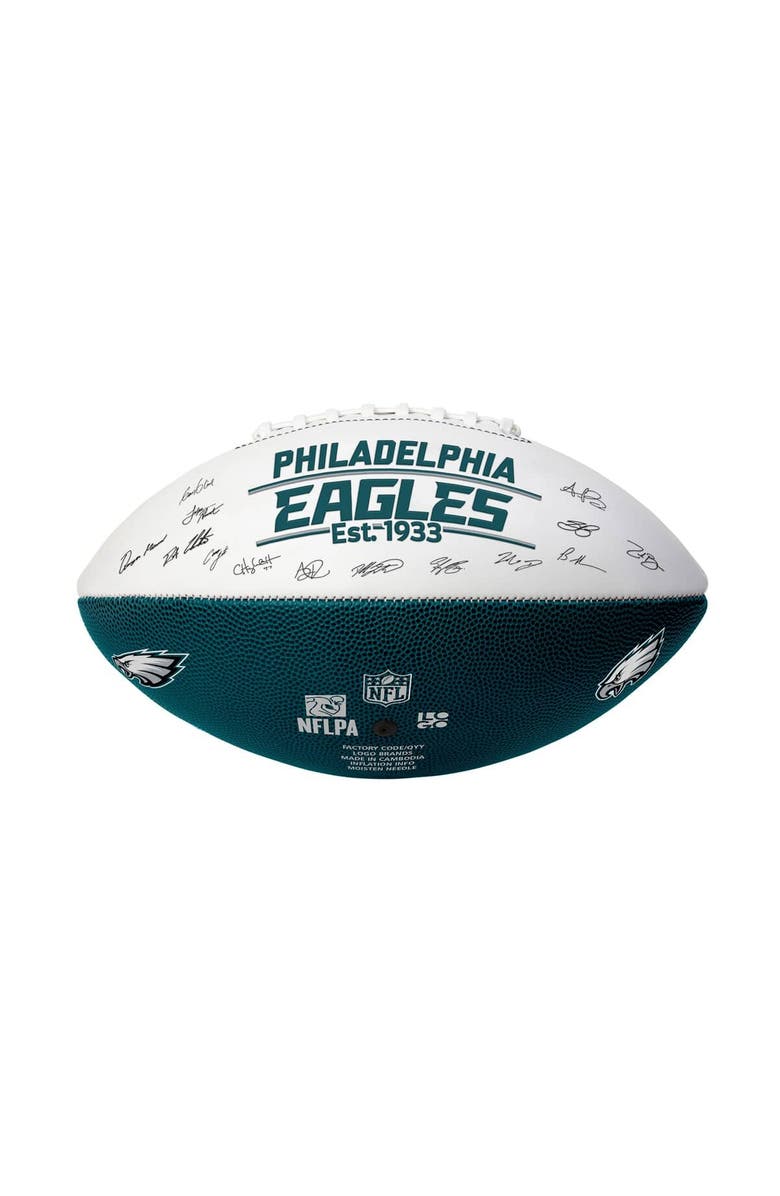 LOGO BRANDS Philadelphia Eagles 2025 Autograph Signature Football, Alternate, color, Green