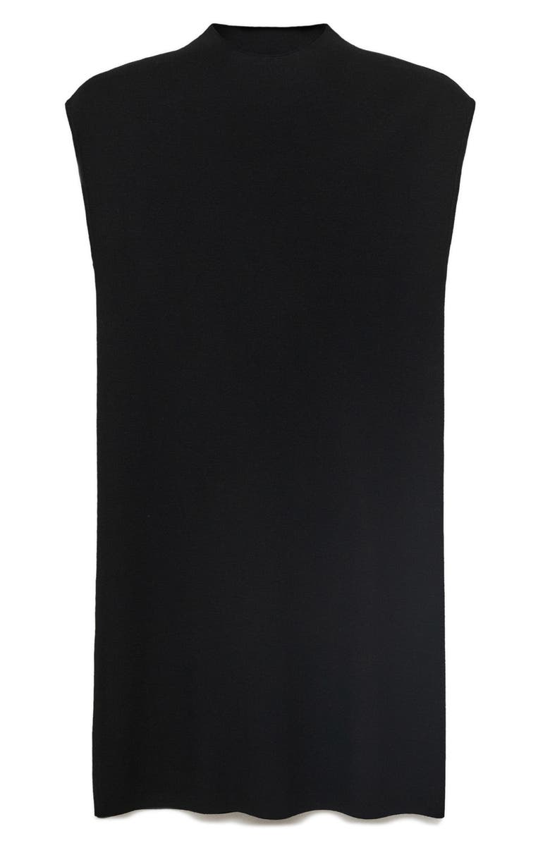 MANGO Sleeveless Mini Sweater Dress, Alternate, color, Black