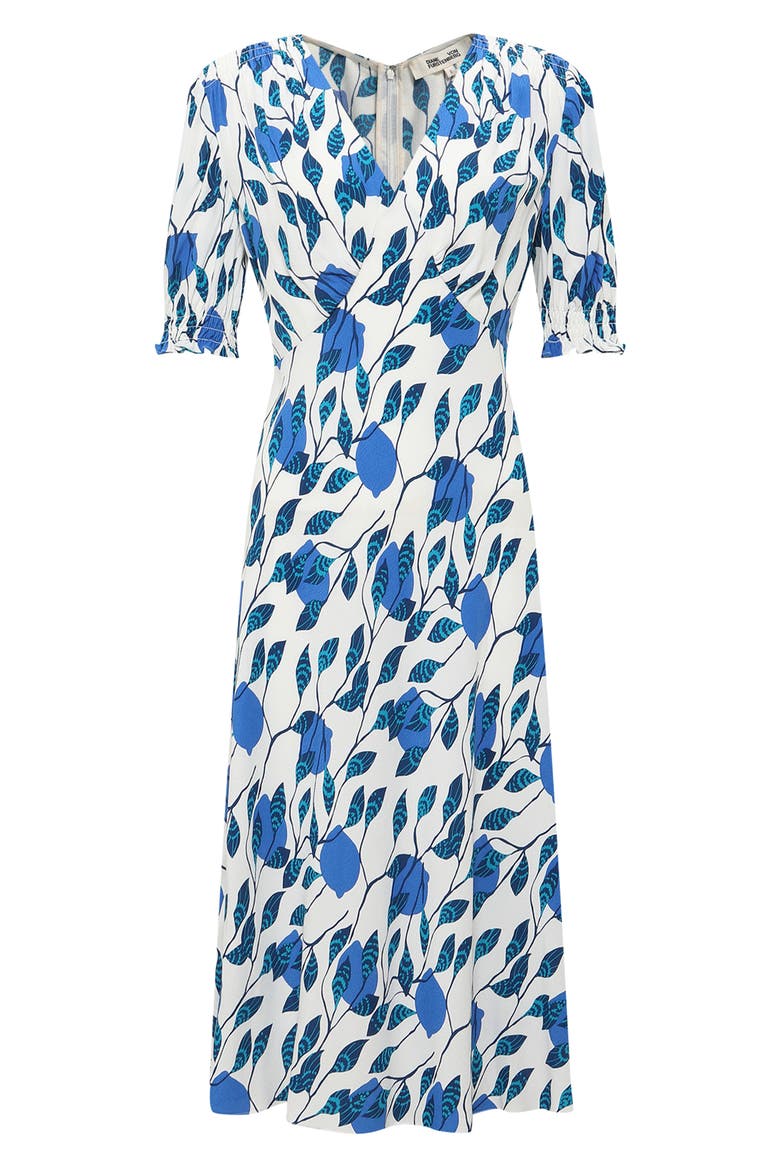 Jemma Floral Print Dress, Alternate, color, LANTERN LVS IVORY MD