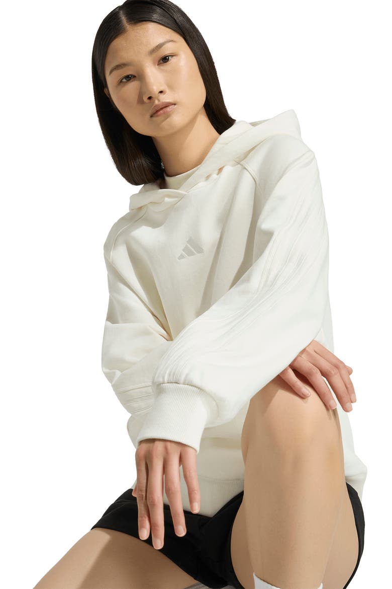 3-Stripes Hoodie, Alternate, color, OFF WHITE/ OFF WHITE