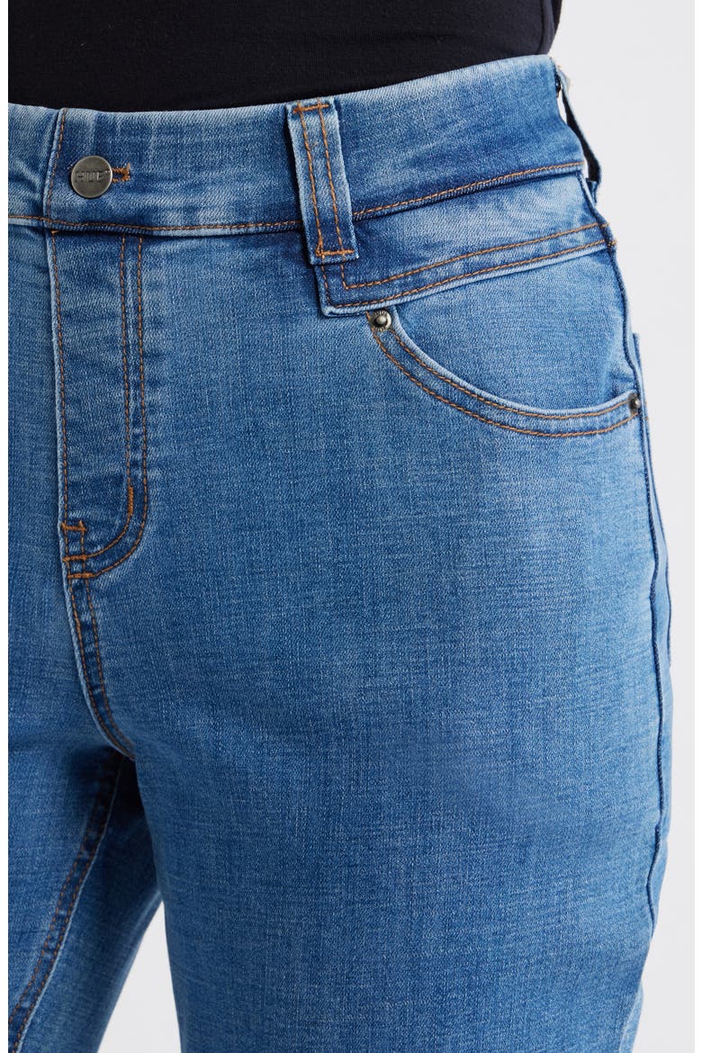 Crosshatch Pedal Pusher Denim Leggings, Alternate, color, CHAMBRAY WASH