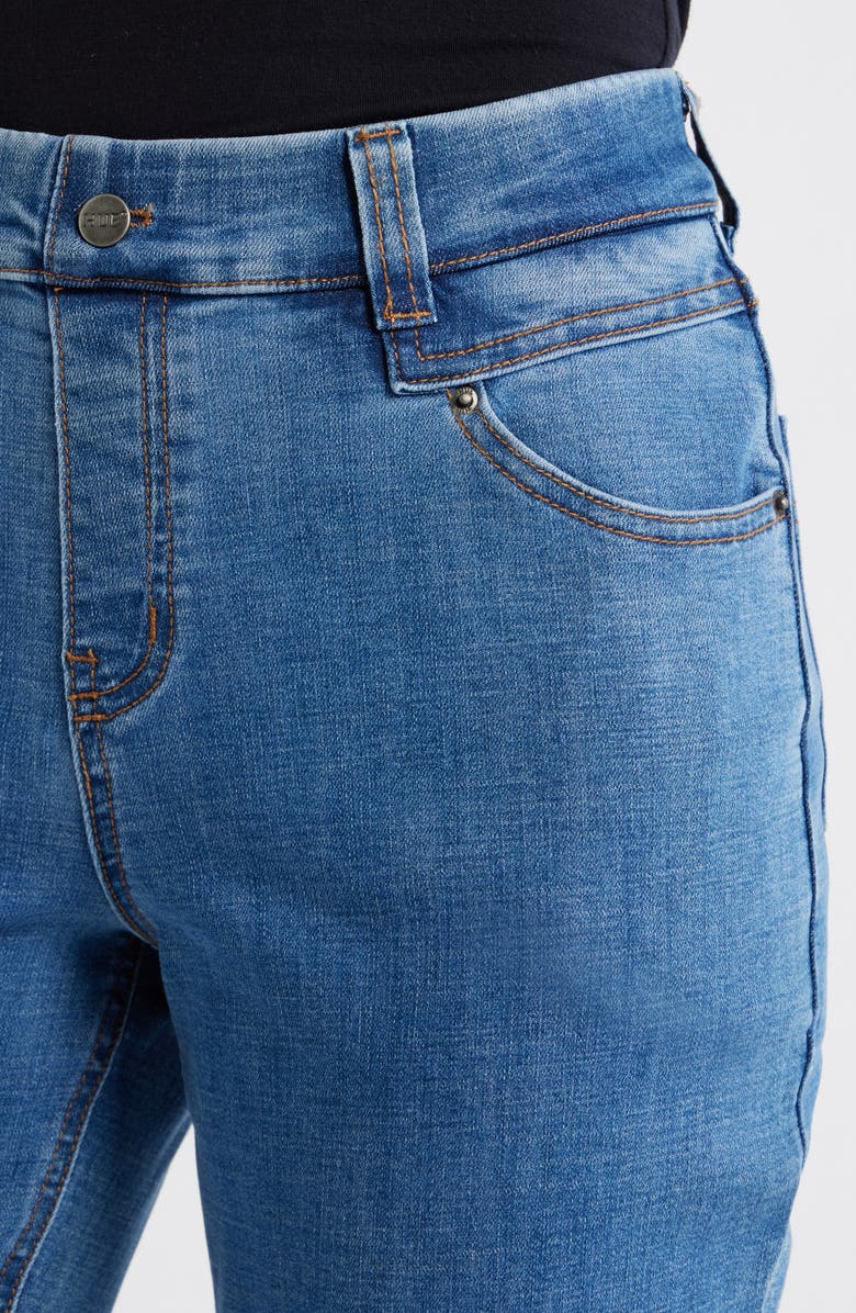 Hue Crosshatch Pedal Pusher Denim Leggings, Alternate, color, Chambray Wash