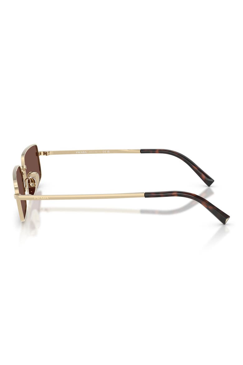59mm Rectangular Sunglasses, Alternate, color, PALE GOLD / BLACK CHOCOLATE