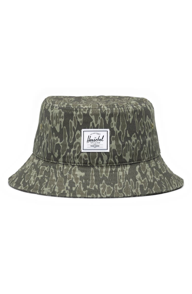 Herschel Supply Co. Norman Cotton Camo Twill Bucket Hat, Main, color, 
