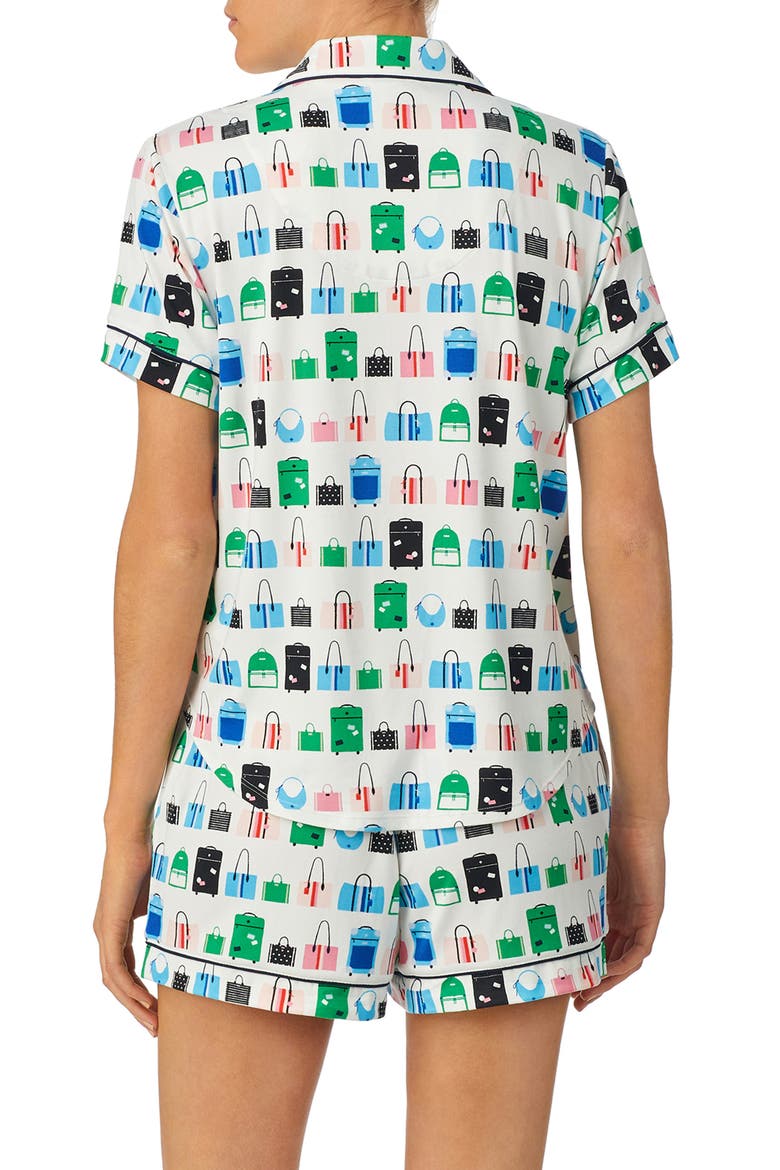 print short pajamas, Alternate, color, WHITE NOVL