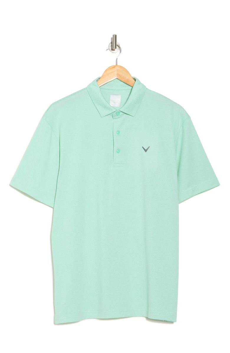 Callaway Ventilated Heathered Golf Polo, Alternate, color, Neptune Green Heather
