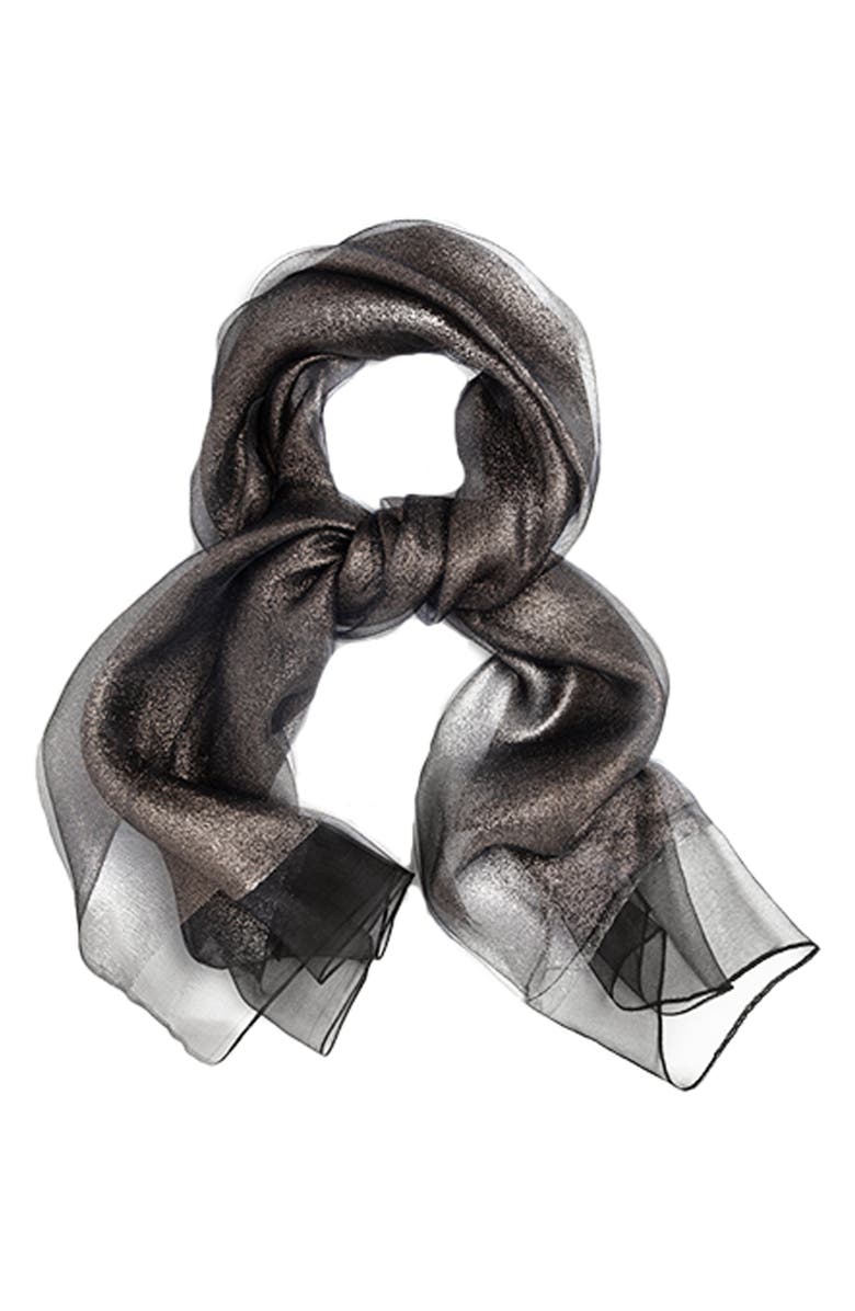 SAACHI Silk Scarf, Alternate, color, Black Combo