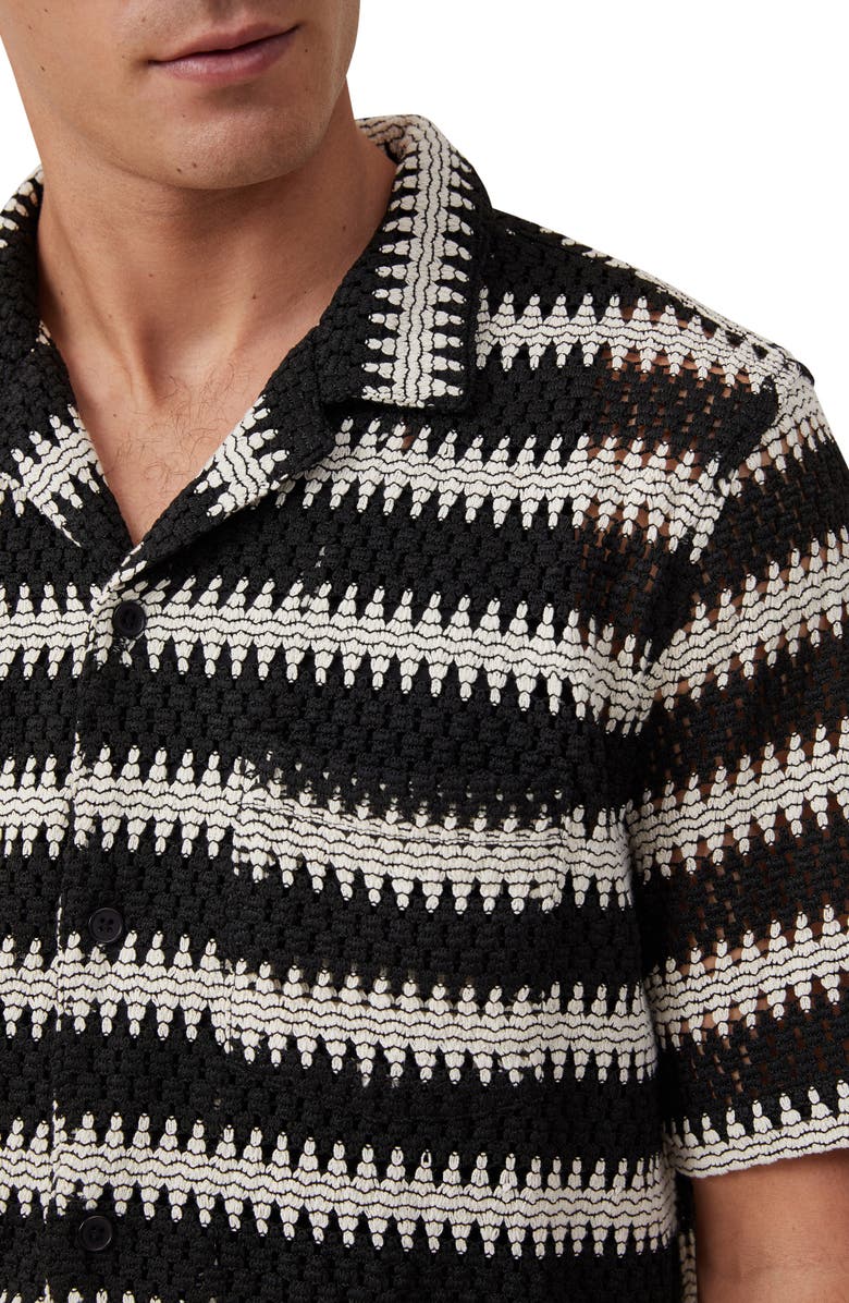 Cotton On Cabana Short Sleeve Cotton Button-Up Shirt, Alternate, color, 