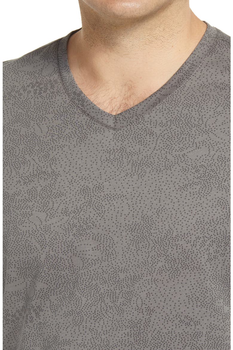 London Print V-Neck T-Shirt, Alternate, color, GREY