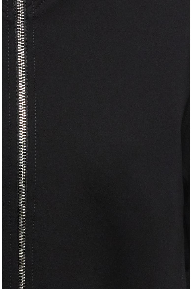 Hooded Front Zip Jacket, Alternate, color, BLACK