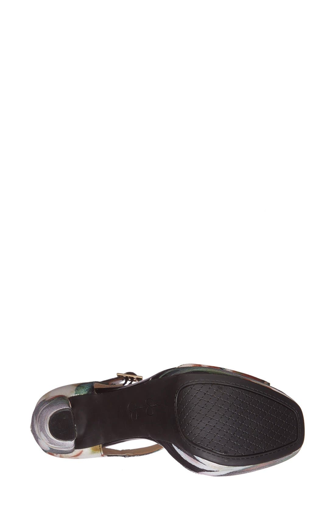'Adelinah' T-Strap Platform Sandal, Alternate, color, BLACK MULTI