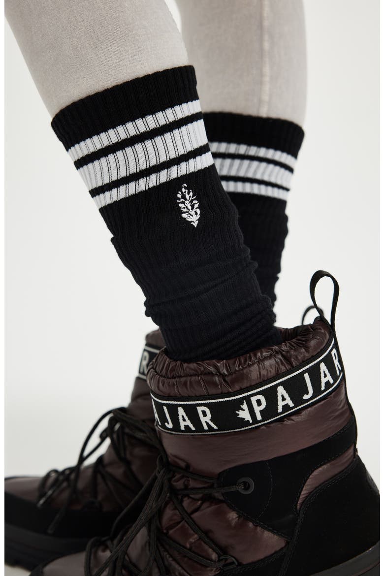 FP Movement Logo Stripe Socks, Alternate, color, BLACK