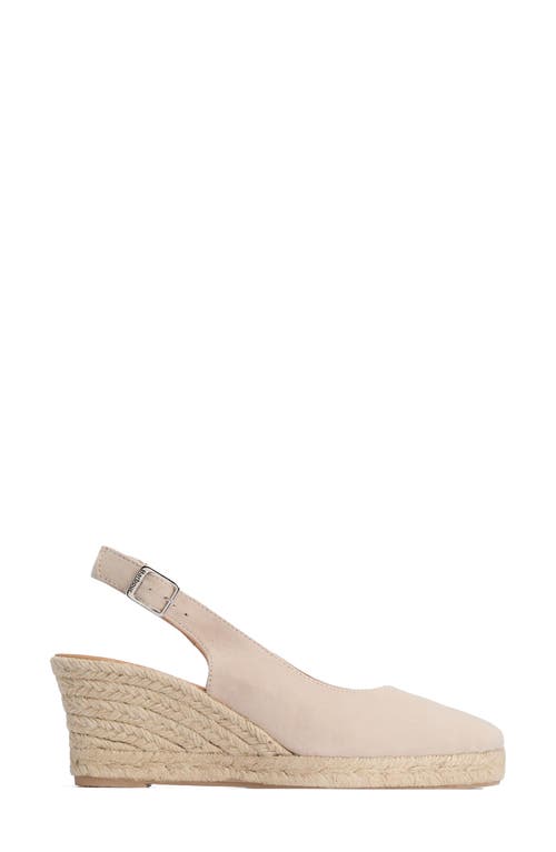 Barbour Hazel Slingback Espadrille Wedge Sandal In Salt Suede