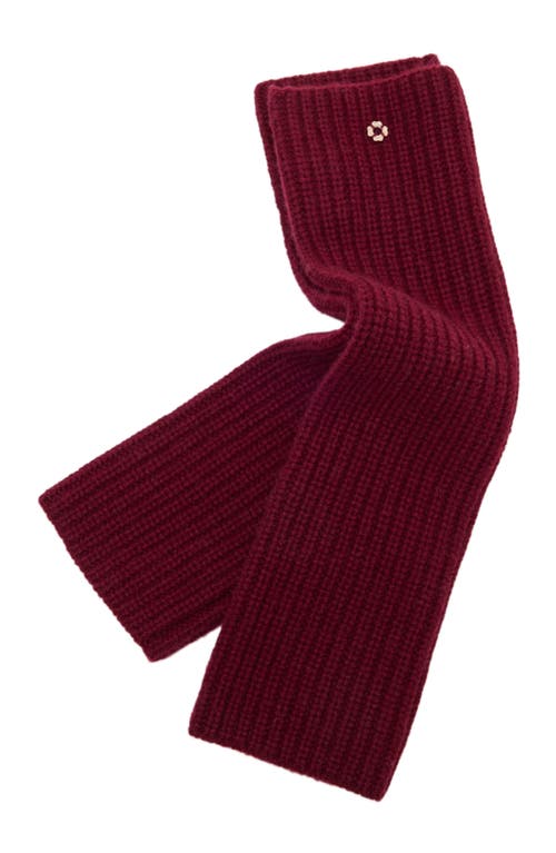 Maje Wool And Cashmere Gloves In Burgundy