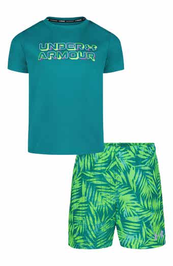 Under Armour Kids' Palm Grid Swim Graphic T-Shirt & Swim Trunks Set